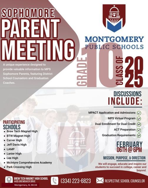 Montgomery Alabama Public Schools: Sophomore Parent Meeting