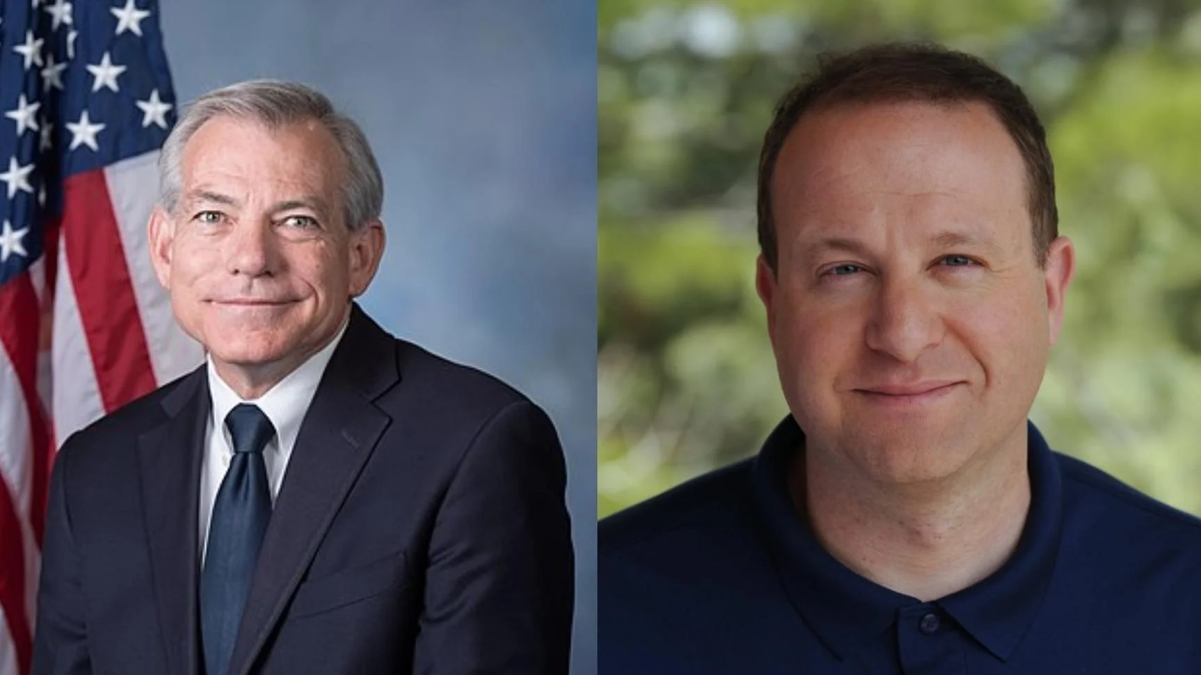 U.S. Representative JEC Chairman David Schweikert (left), and Colorado Governor Jared Polis (right)