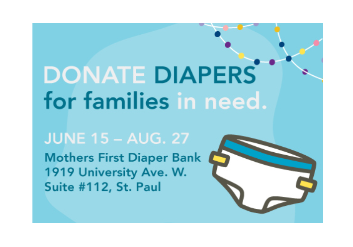 Donate diapers to the Mothers First diaper bank