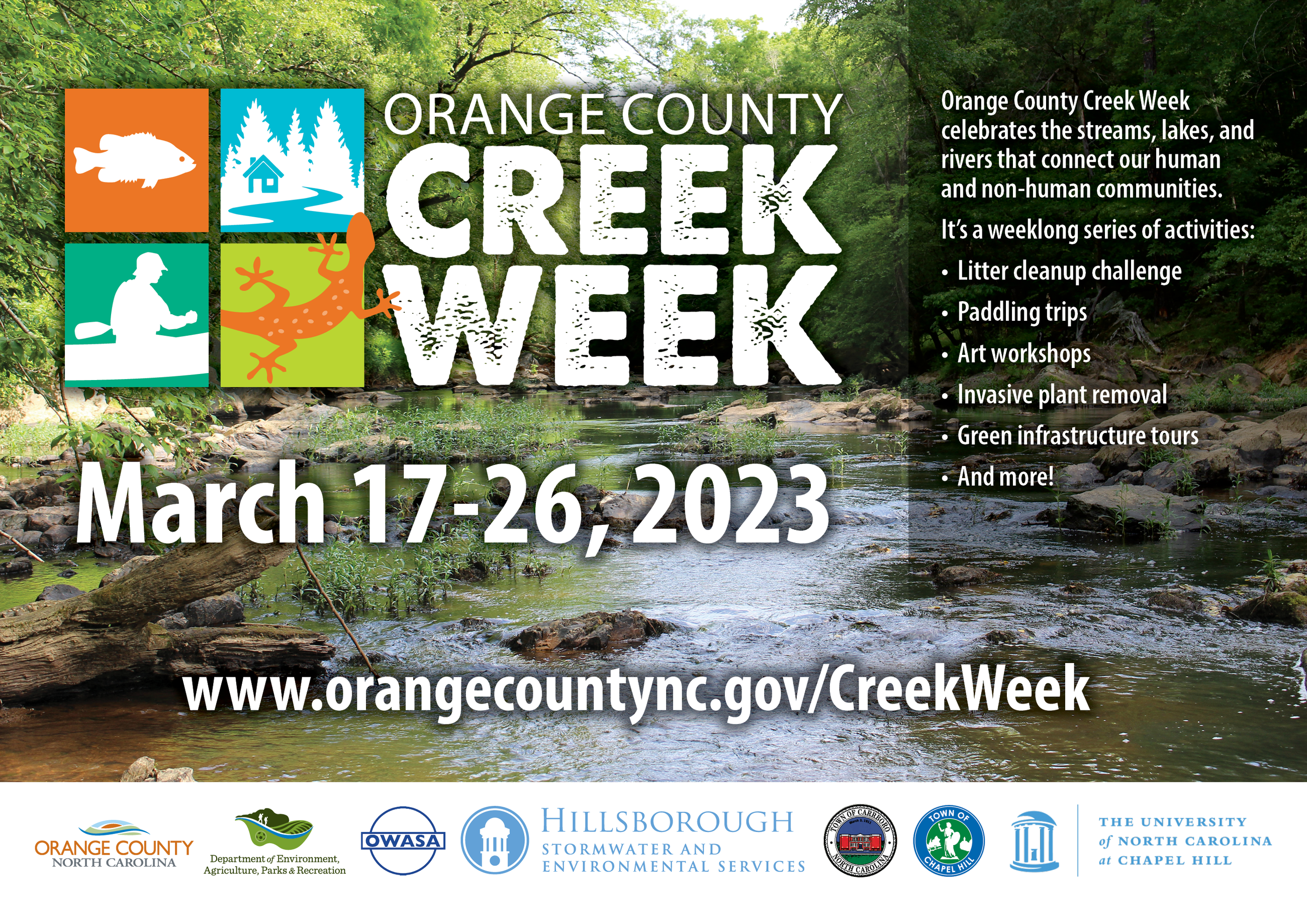 COUNTY OF ORANGE: Creek Week kicks off Friday