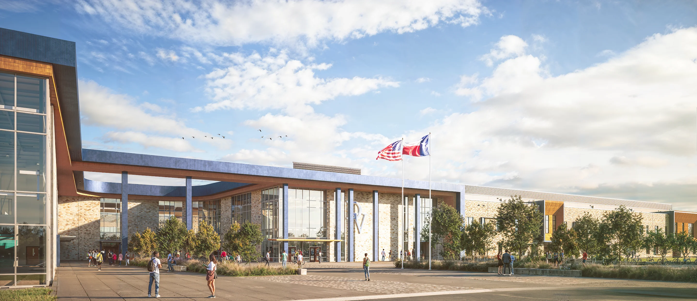 Del Valle High School Rendering - Pfluger Architects