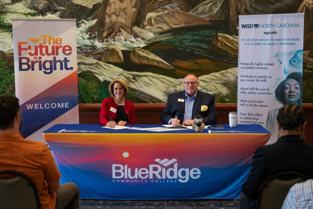 Blue Ridge and WGU North Carolina Sign Articulation Agreement