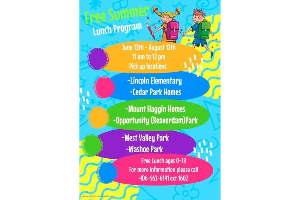 Anaconda-Deer Lodge County Public Health Department: Free Summer Lunch Program