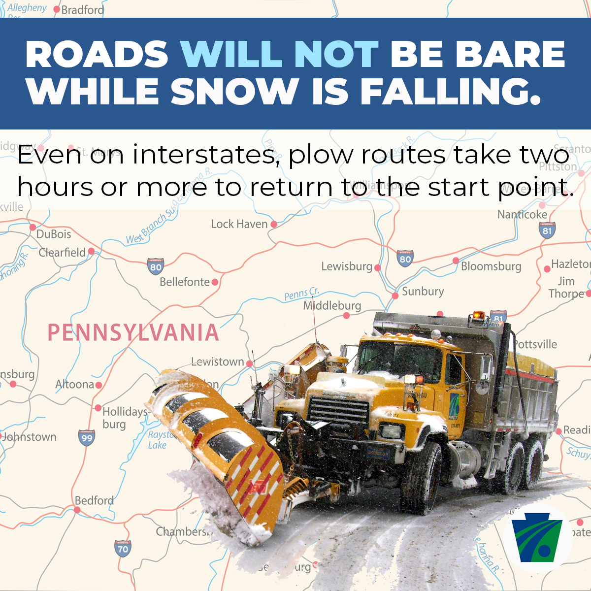 As winter weather continues across the state, please remember that we have a lot of ground to cover