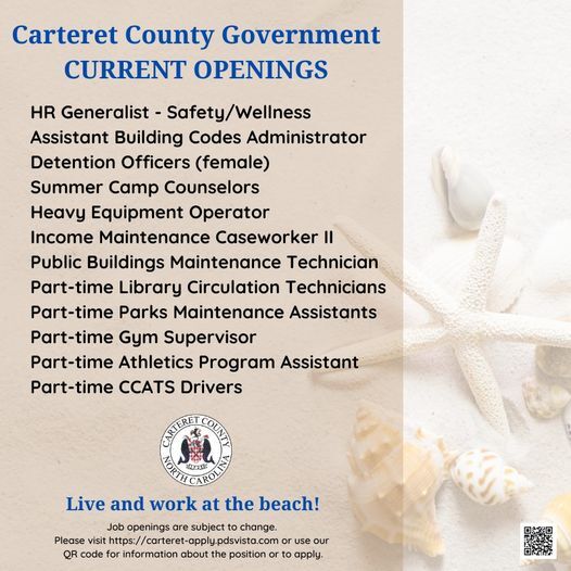 COUNTY OF CARTERET: Now Hiring
