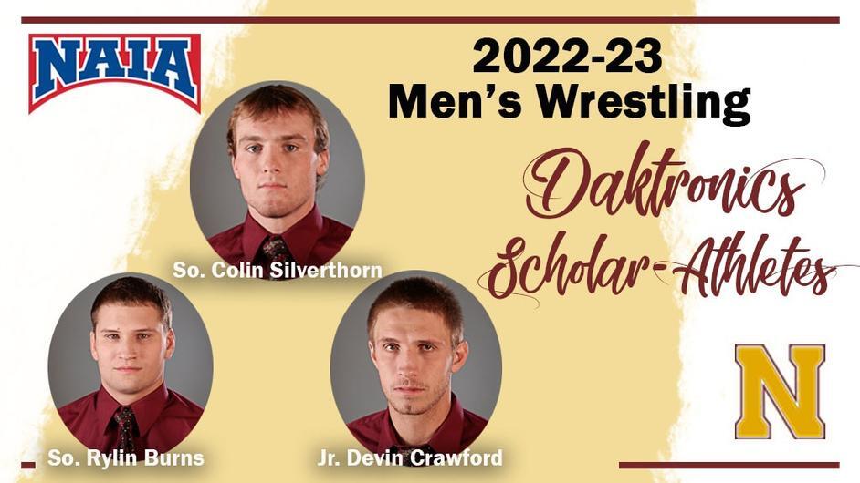 Three Lights Wrestlers Earn Daktronics NAIA Scholar-Athletes