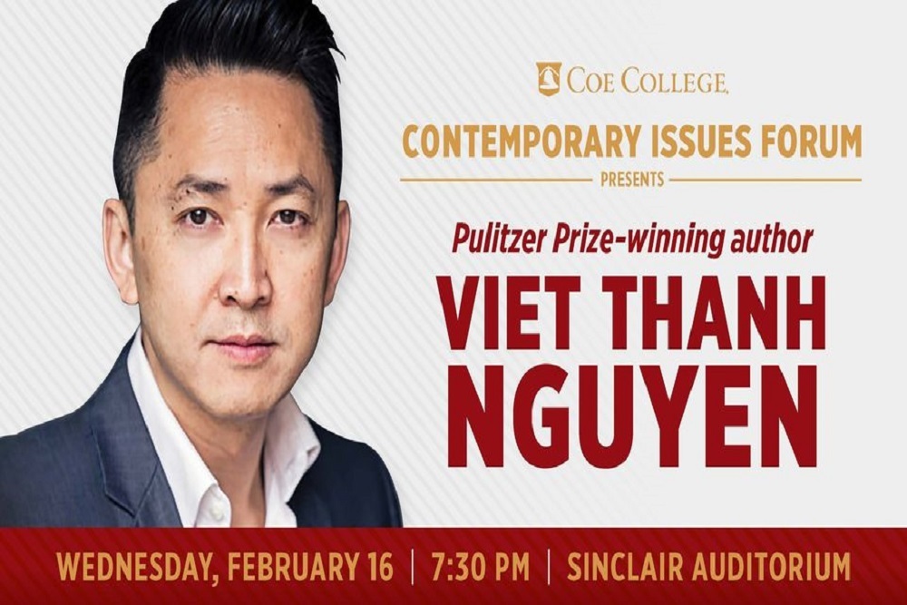 Coe College’s Contemporary Issues Forum hosting Pulitzer Prize-winning author Viet Thanh Nguyen