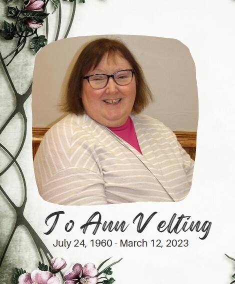 Former City Treasurer Jo Ann Velting’s Passing