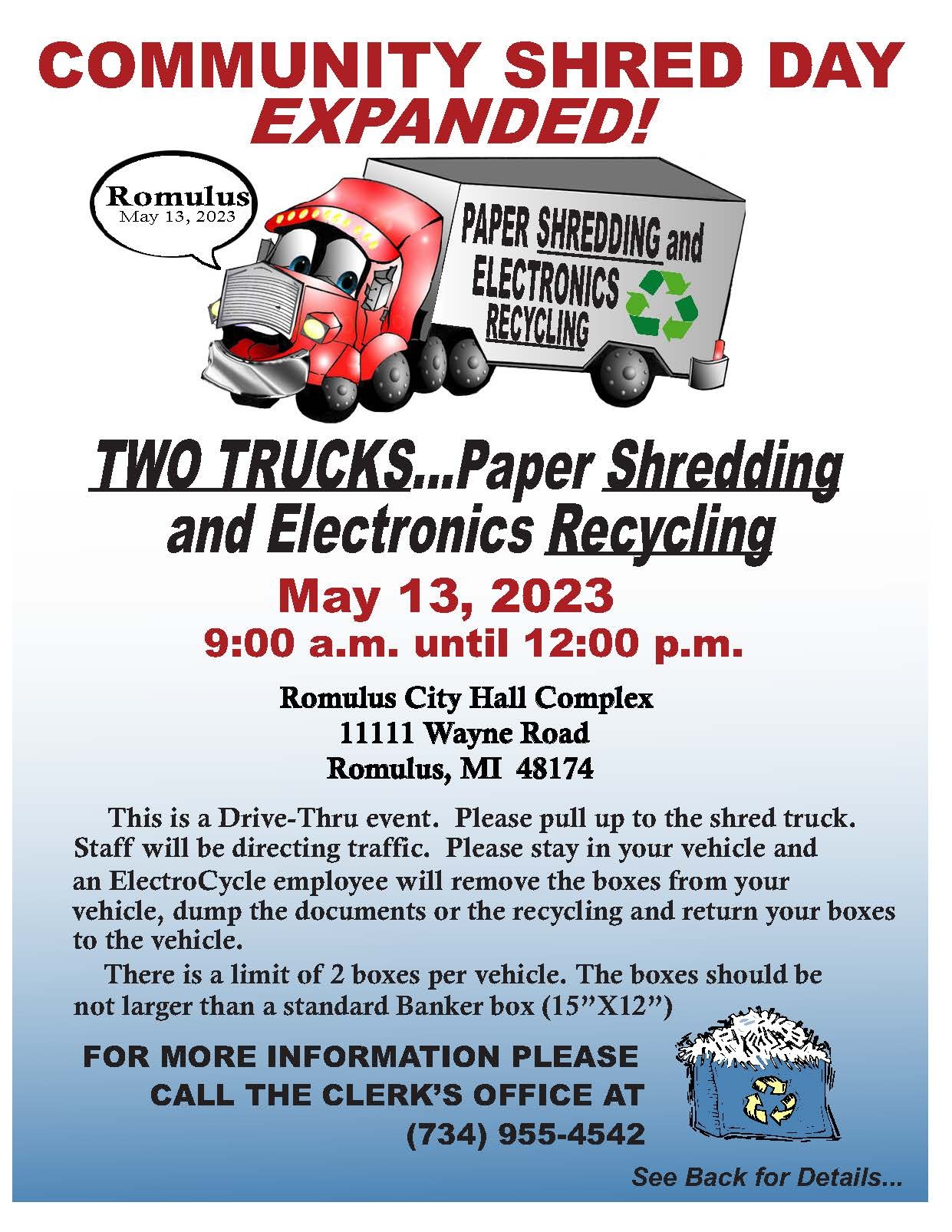 Community Shred Day Expanded! Community Shred Day Expanded!