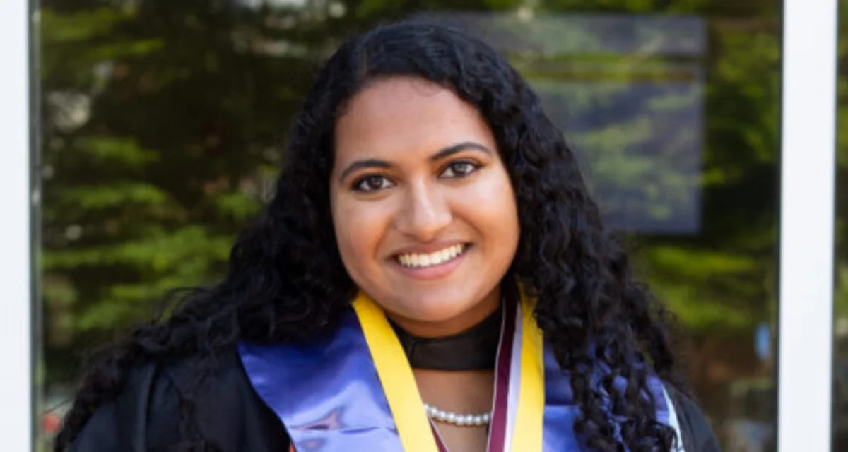 Arsha Moorthy, a 2024 graduate of Mercer University