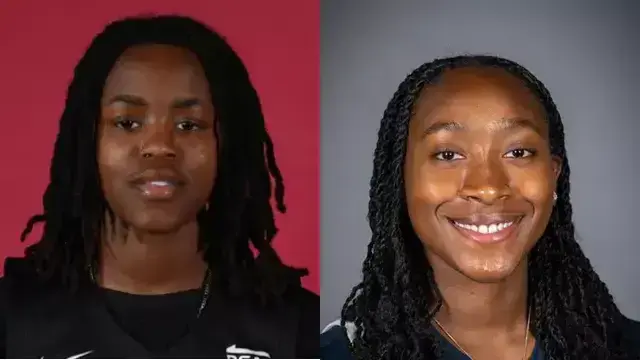 IUP Crimson Hawks%27 Janeira Scott and Fairleigh Dickinson Knights%27 Tyler Edwards - 