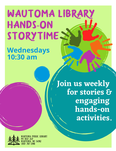Wautoma Library Hands-on Storytime on December 28