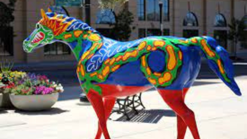 North Carolina Cooperative Extension Montgomery County Announces That the NEW 4-H Horse Club Had Great Time Seeing the Painted Ponies Art Walk