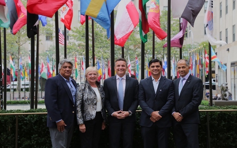 (left to right): Belize Natural Energy CEO Gilbert Canton; Chairman Susan Morrice; Board Member Josh Stewart; Engineer Gilbert Canton and MEBAA Founding Chairman Ali Al Naqbi. (left to right): Belize Natural Energy CEO Gilbert Canton; Chairman Susan Morrice; Board Member Josh Stewart; Engineer Gilbert Canton and MEBAA Founding Chairman Ali Al Naqbi.
