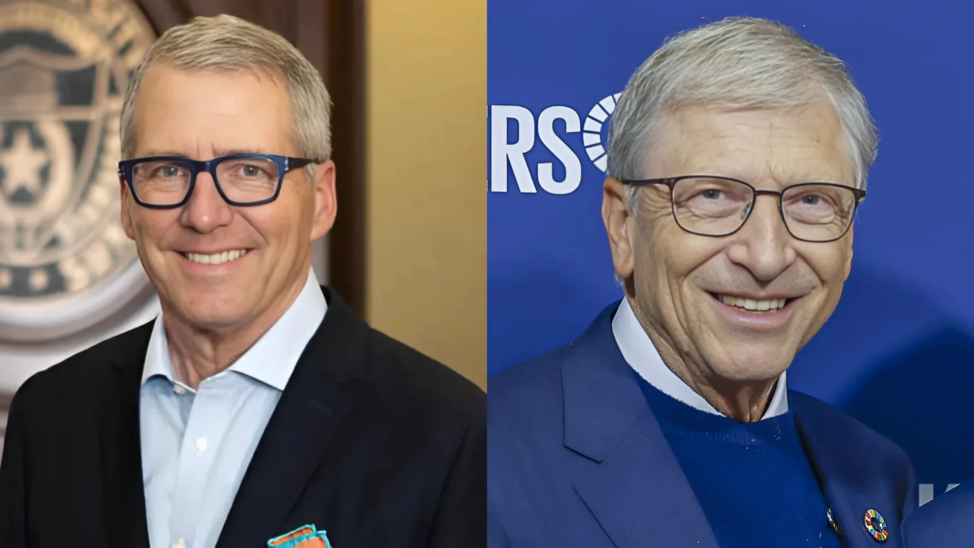 James B. Milliken, 22nd president of UC (Left) & Bill Gates (Right) - University of California