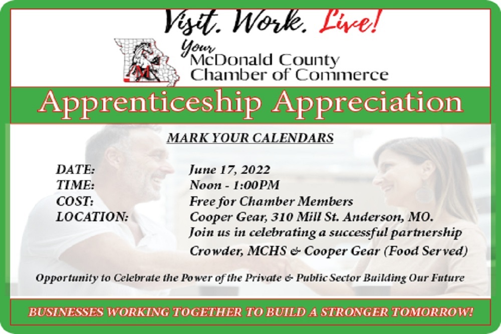 McDonald County Chamber of Commerce – Apprenticeship Appreciation