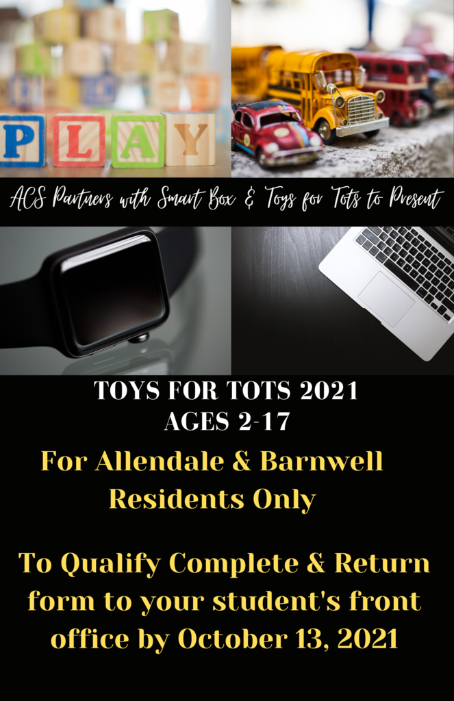 Allendale County Schools: Toys for Tots 2021