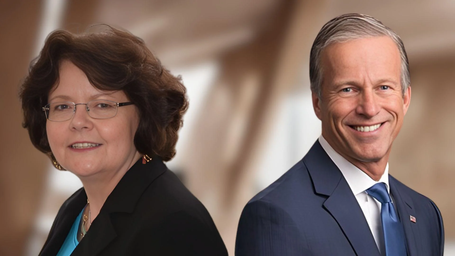 Sheryl Kaufman, Frontliners for Liberty Associate (left), Senate Majority Leader John Thune (right) Sheryl Kaufman, Frontliners for Liberty Associate (left), Senate Majority Leader John Thune (right)