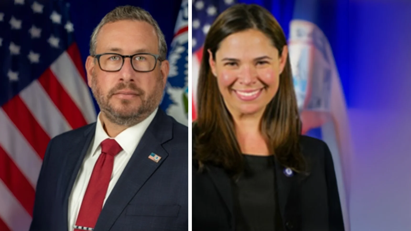 Joseph B. Edlow, Director, U.S. Citizenship and Immigration Services (left) and Angelica Alfonso-Royals, Deputy Director, U.S. Citizenship and Immigration Services