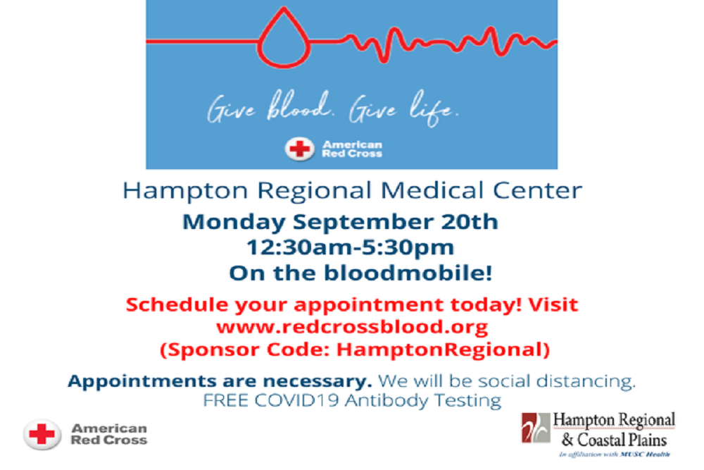 Hampton Regional Medical Center: Give Blood. Give Life. Hampton Regional Medical Center: Give Blood. Give Life.