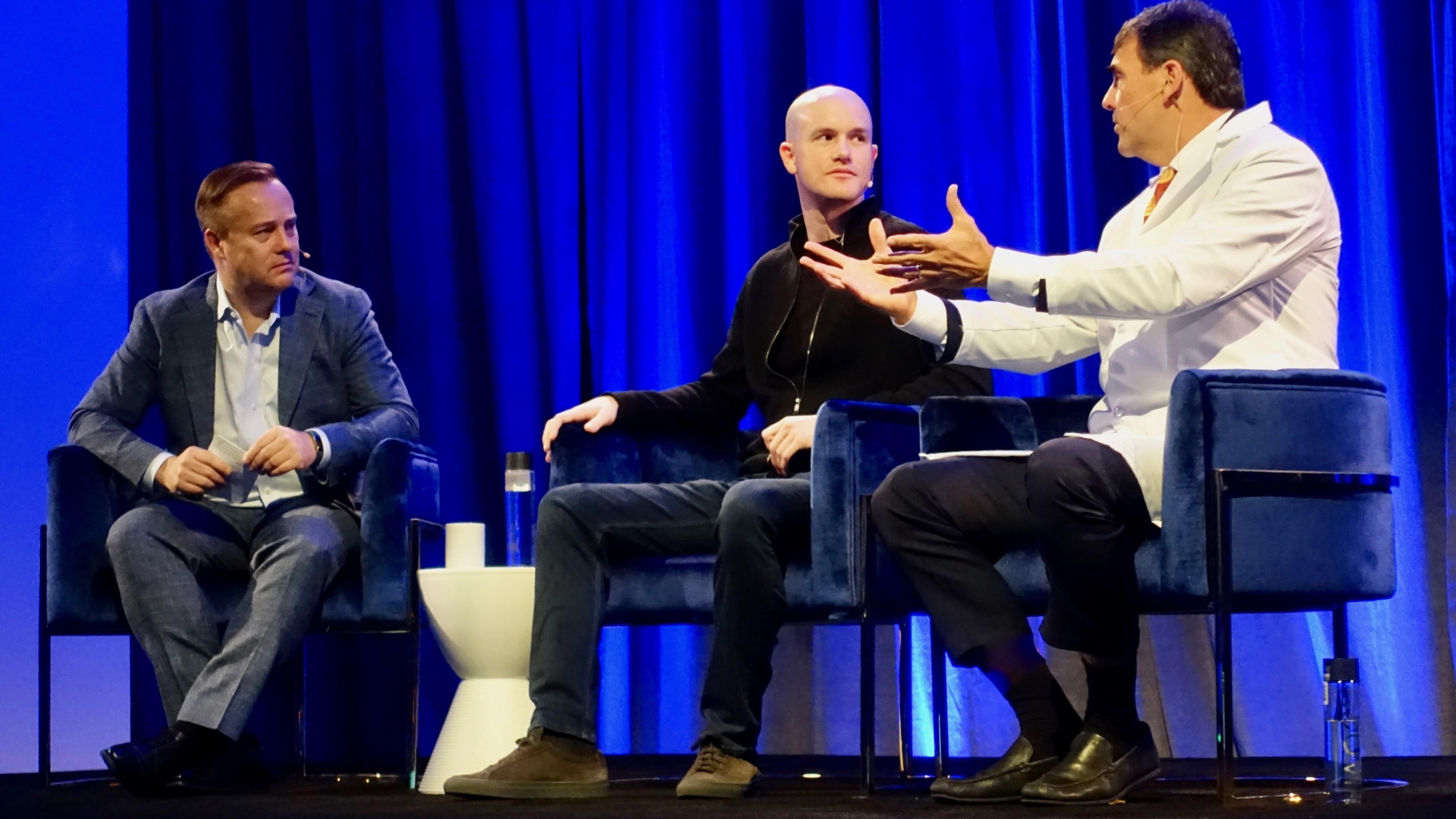 Brian Armstrong (middle), Co-founder & CEO of Coinbase