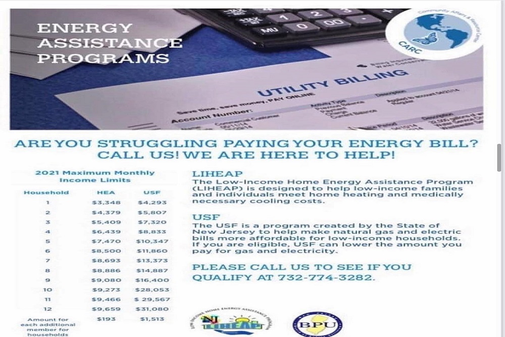 Do you live in Monmouth, Ocean, Atlantic or Middlesex County and are in need of utility assistance
