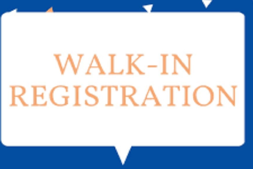 Walk-in Registration on May 18 Walk-in Registration on May 18