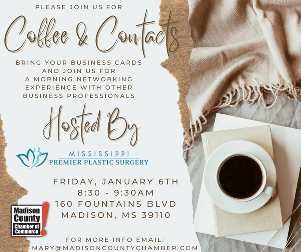 Madison County Chamber – Join Us Friday, January 6th, From 8:30-9:30am for Our First Coffee & Contacts of 2023