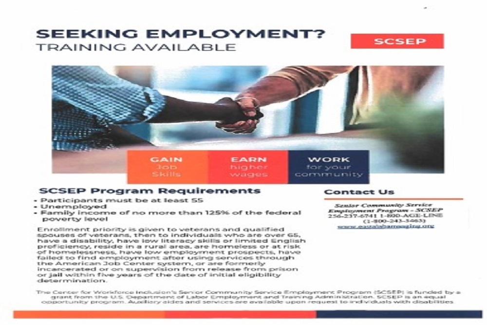 Seeking Employment? Training Available