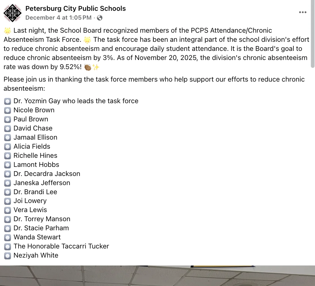Petersburg City Public Schools' post