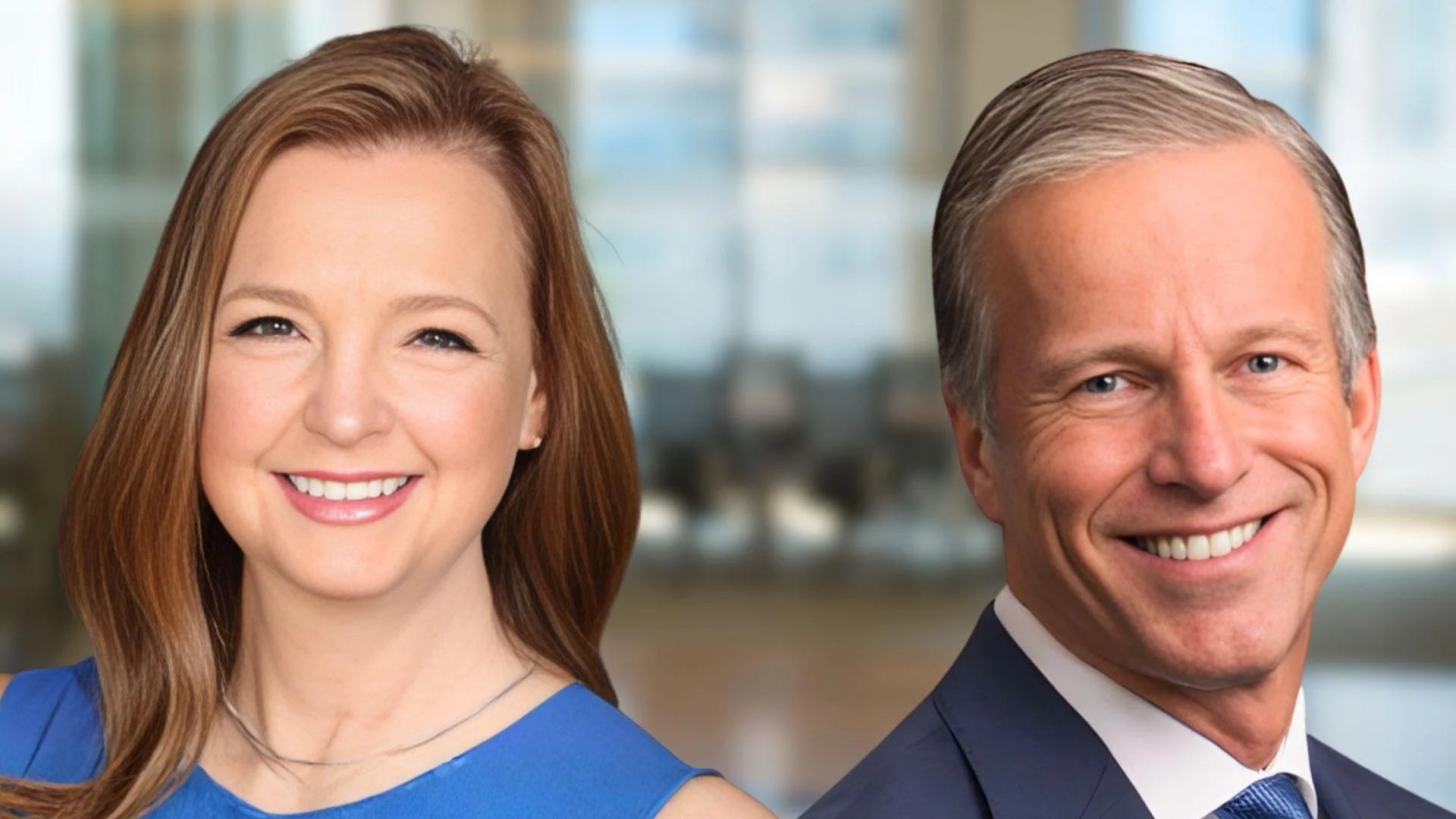 Jenny Beth Martin, Tea Party Patriots Action Co-founder (left), Senate Majority Leader John Thune (right)