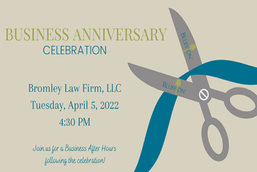 Greater Bluffton Chamber of Commerce: Ribbon Cutting for Bromley Law Firm, LLC – 3-Year Business Anniversary!