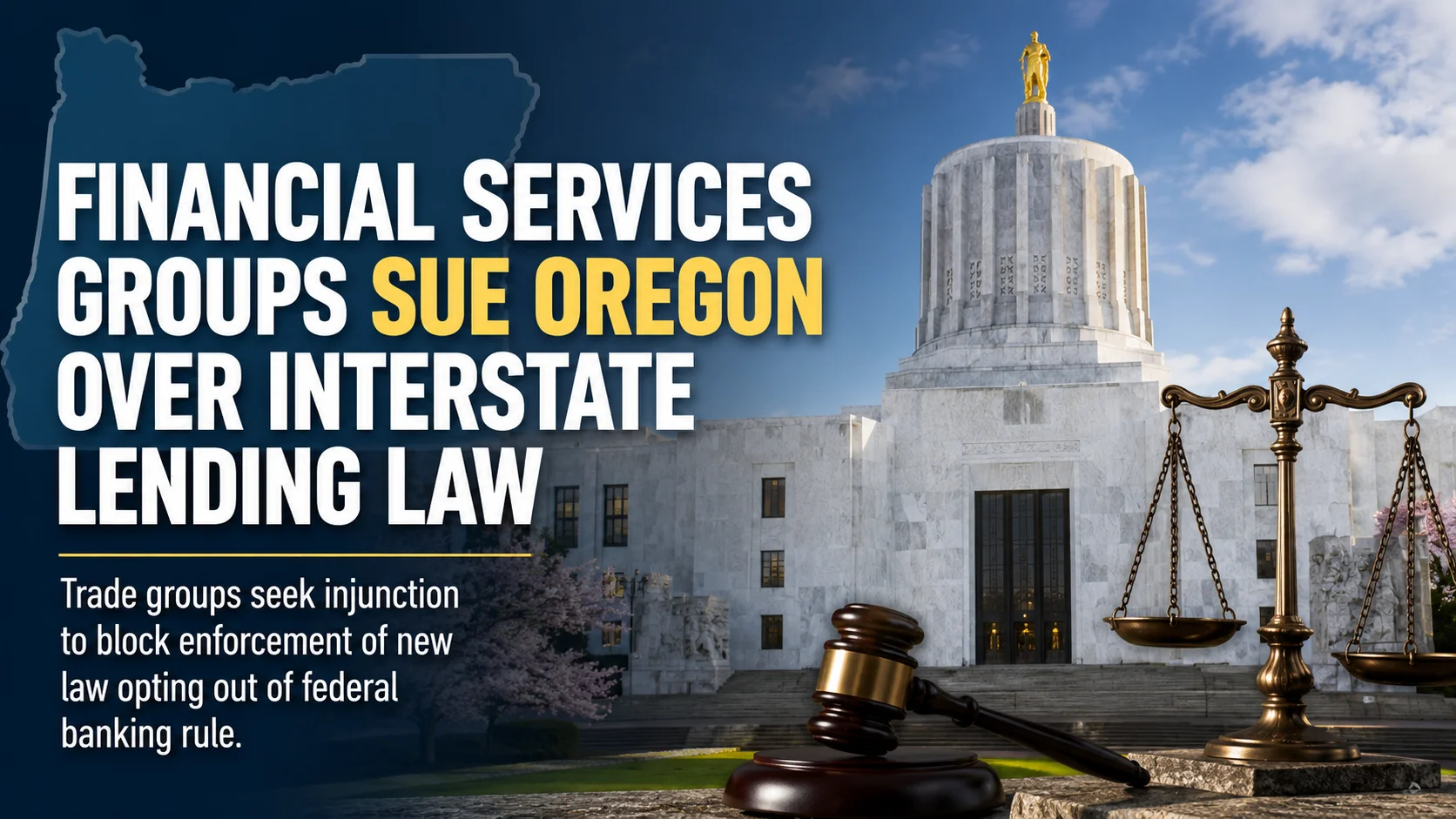 Financial services groups sue Oregon over interstate lending law