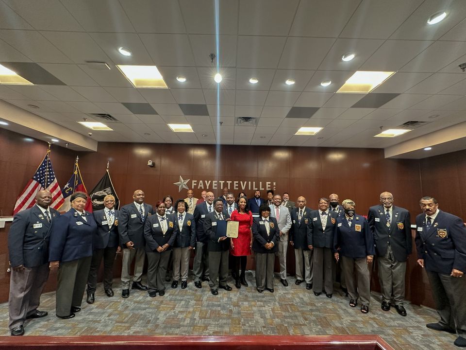 CITY OF FAYETTEVILLE: City council honored and recognized the “Triple Nickels,” the 555th Parachute Infantry Association