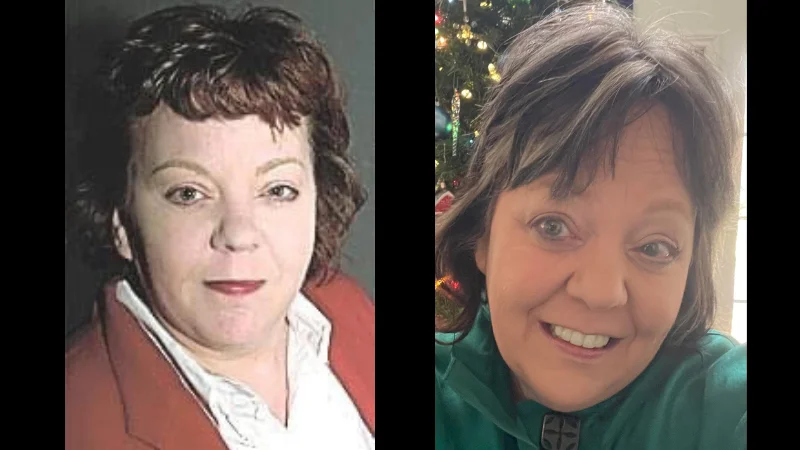 Photo on the left to right, Shanna (Sissom) Iverson early days at the Midland Reporter Telegram and a more recent photo.