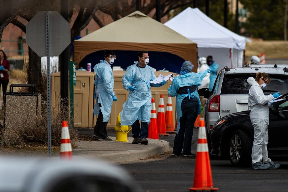 Pop-up drive-thru testing clinics