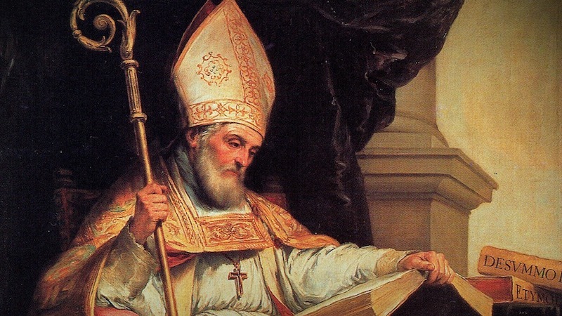 An artist's portrayal of St. Isidore. An artist's portrayal of St. Isidore.