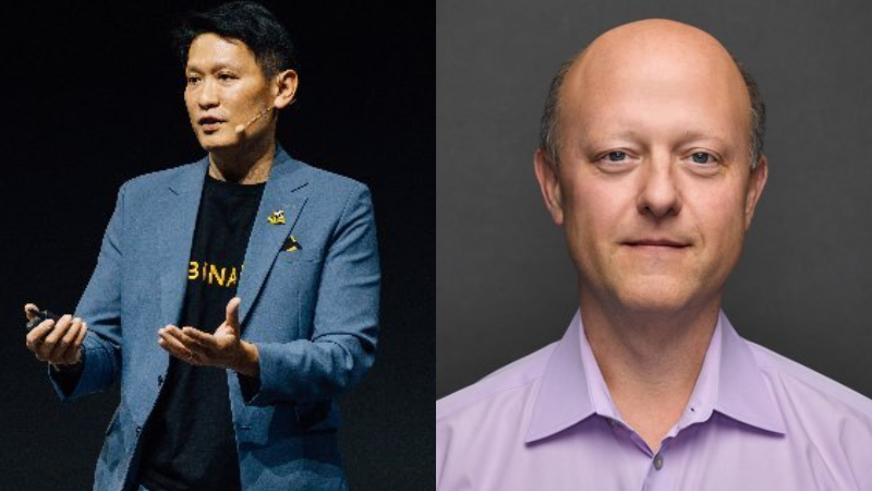 Binance CEO Richard Teng (left) and Circle CEO Jeremy Allaire (right) - X/_RichardTeng, X/jerallaire