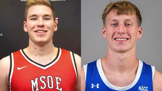 Which former EC Wisconsin News area high school standouts will be in action on Saturday, Feb. 15?
