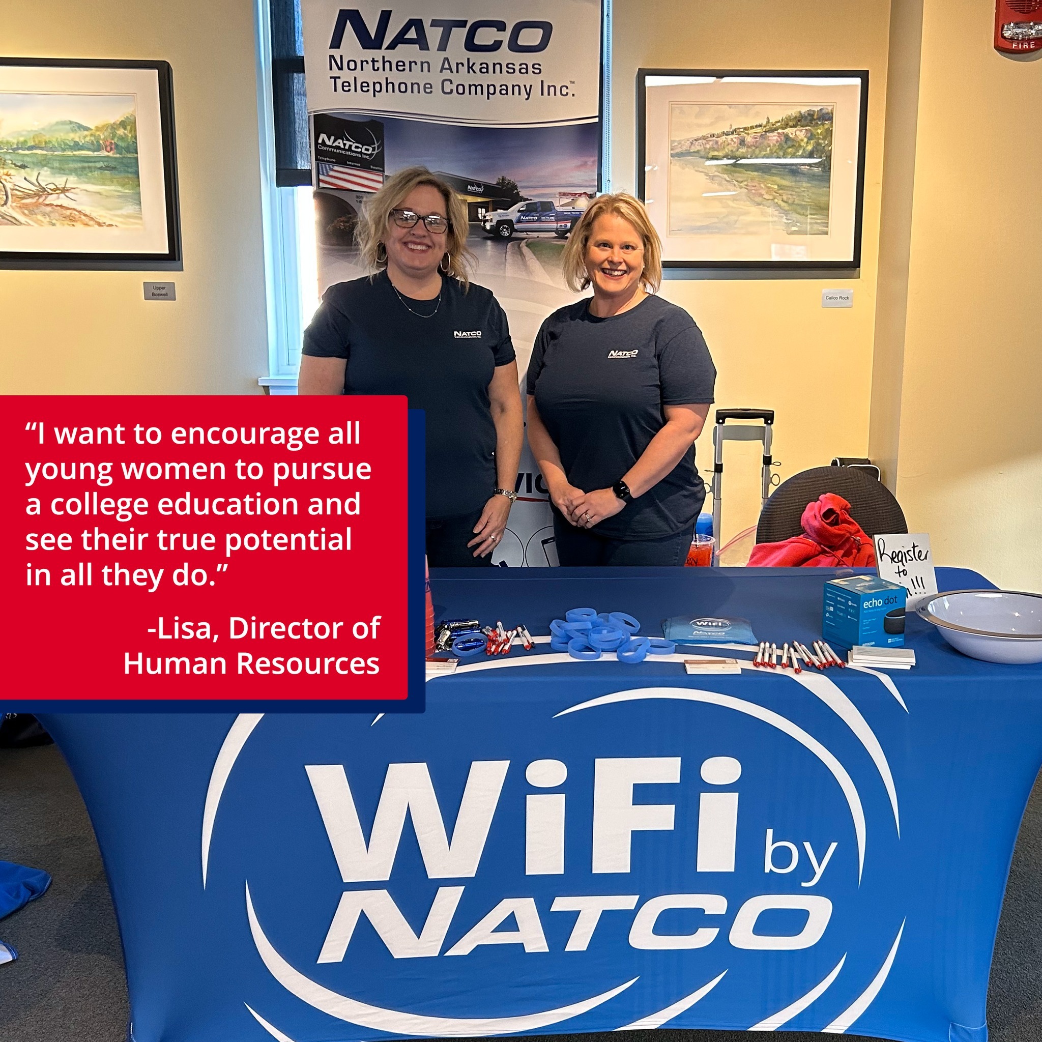 Two represented women in STEM careers at the Teen Girls Go College event