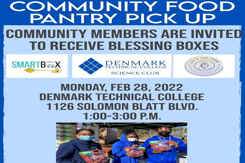 Denmark Technical College: Community Food Pantry Pick Up Denmark Technical College: Community Food Pantry Pick Up