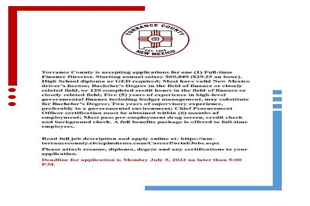 Torrance County Finance Director