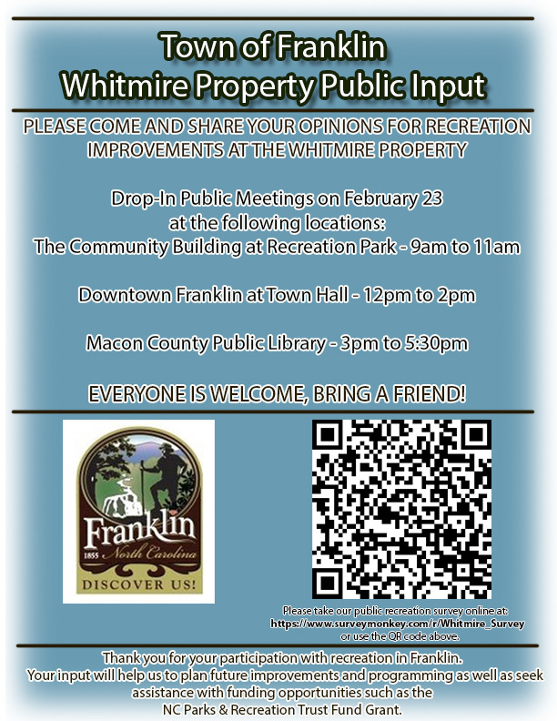 TOWN OF FRANKLIN: Take an Input on the future of Whitmire Property