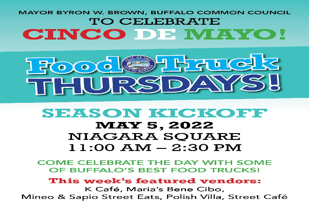 Food Truck Thursdays Return to Niagara Square on Cinco De Mayo!