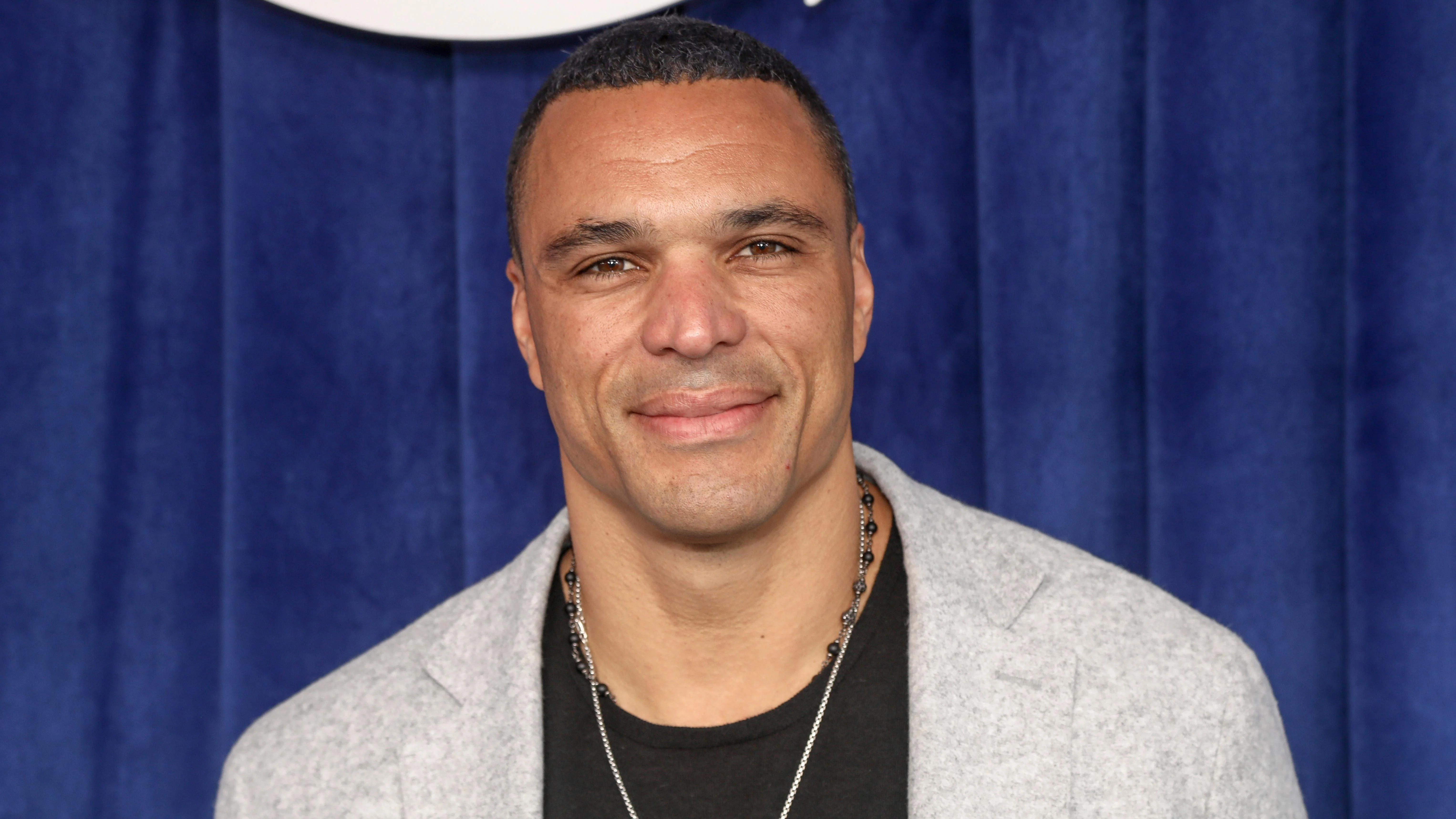 Tony Gonzalez attends the Amazon MGM Studios Upfront at Pier 26 on Tuesday, May 14, 2024, in New York. (Photo by Andy Kropa/Invision/AP)