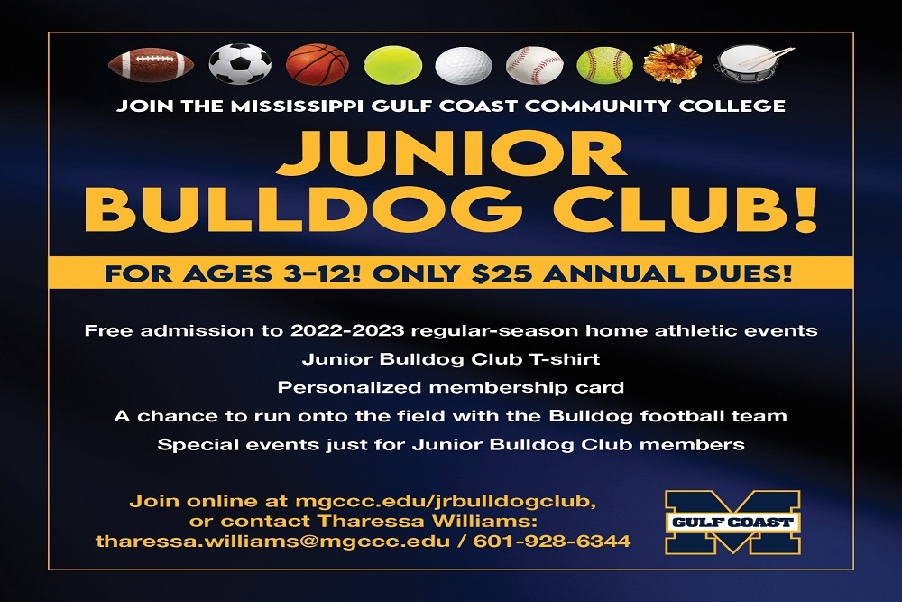 Mississippi Gulf Coast Community College – It’s Time to Join the Junior Bulldog Club!