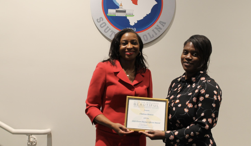 Nonprofit Honors Richland County Councilwoman Newton for Green Efforts