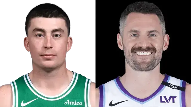 Payton Pritchard and Kevin Love Payton Pritchard and Kevin Love