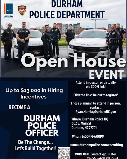 CITY OF DURHAM POLICE DEPARTMENT: Open House Event