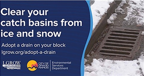 Please keep catch basins free from snow and ice to prevent flooding Please keep catch basins free from snow and ice to prevent flooding
